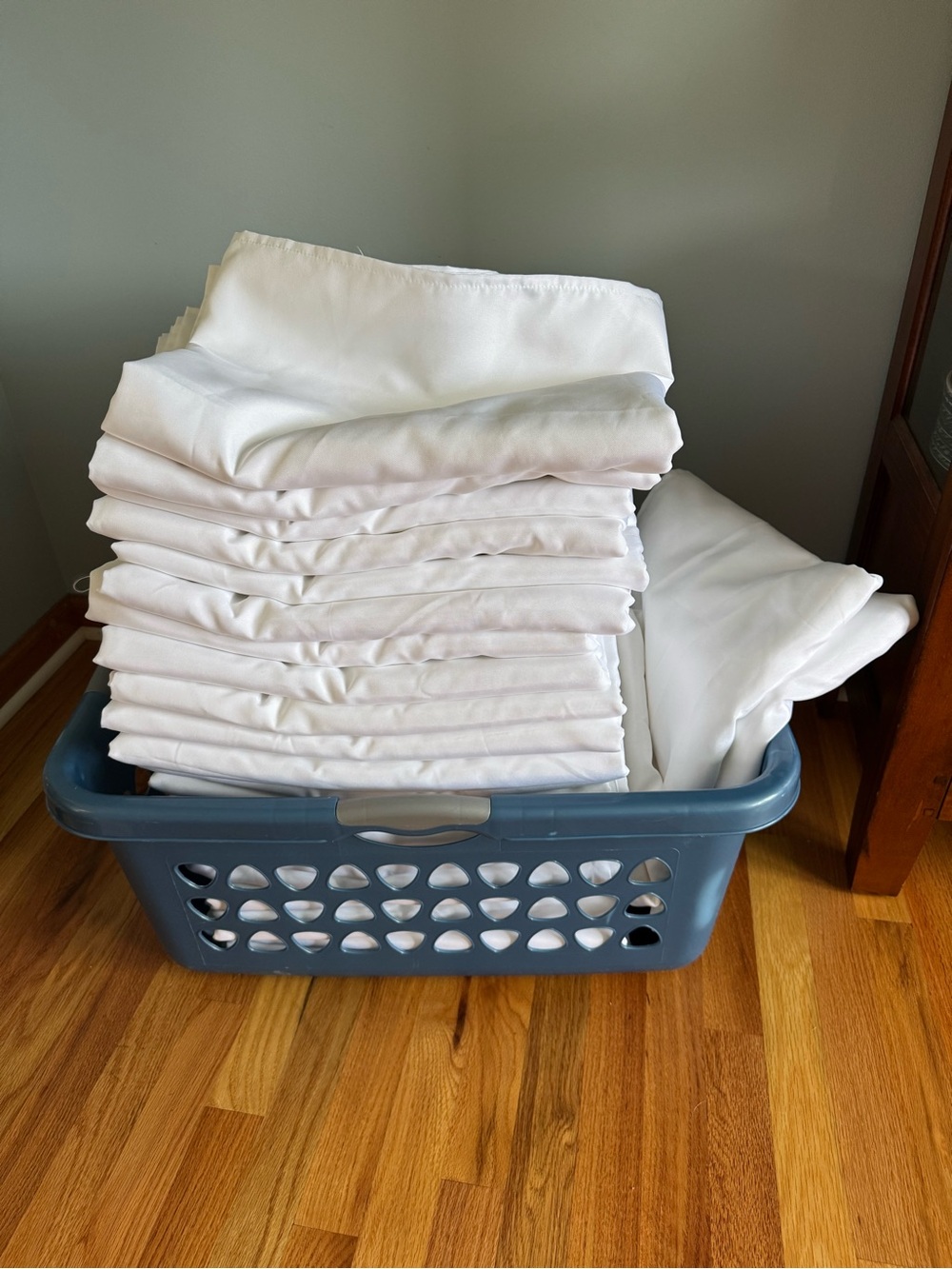 White Linen Folded Sheets